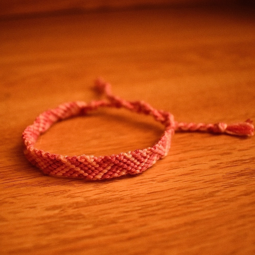 Pink Burst Woven Bracelet
